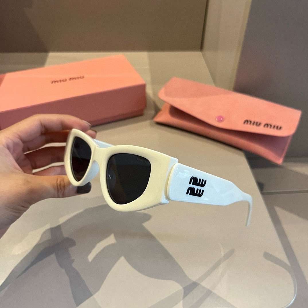 MiuMiu-2024 new side logo cat eye sunglasses