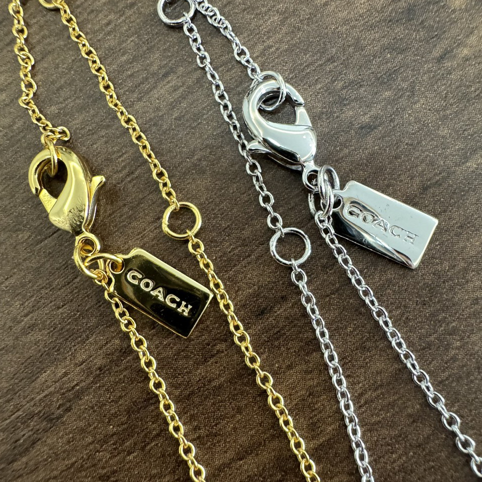 COACH - Double Circular Letter Necklace