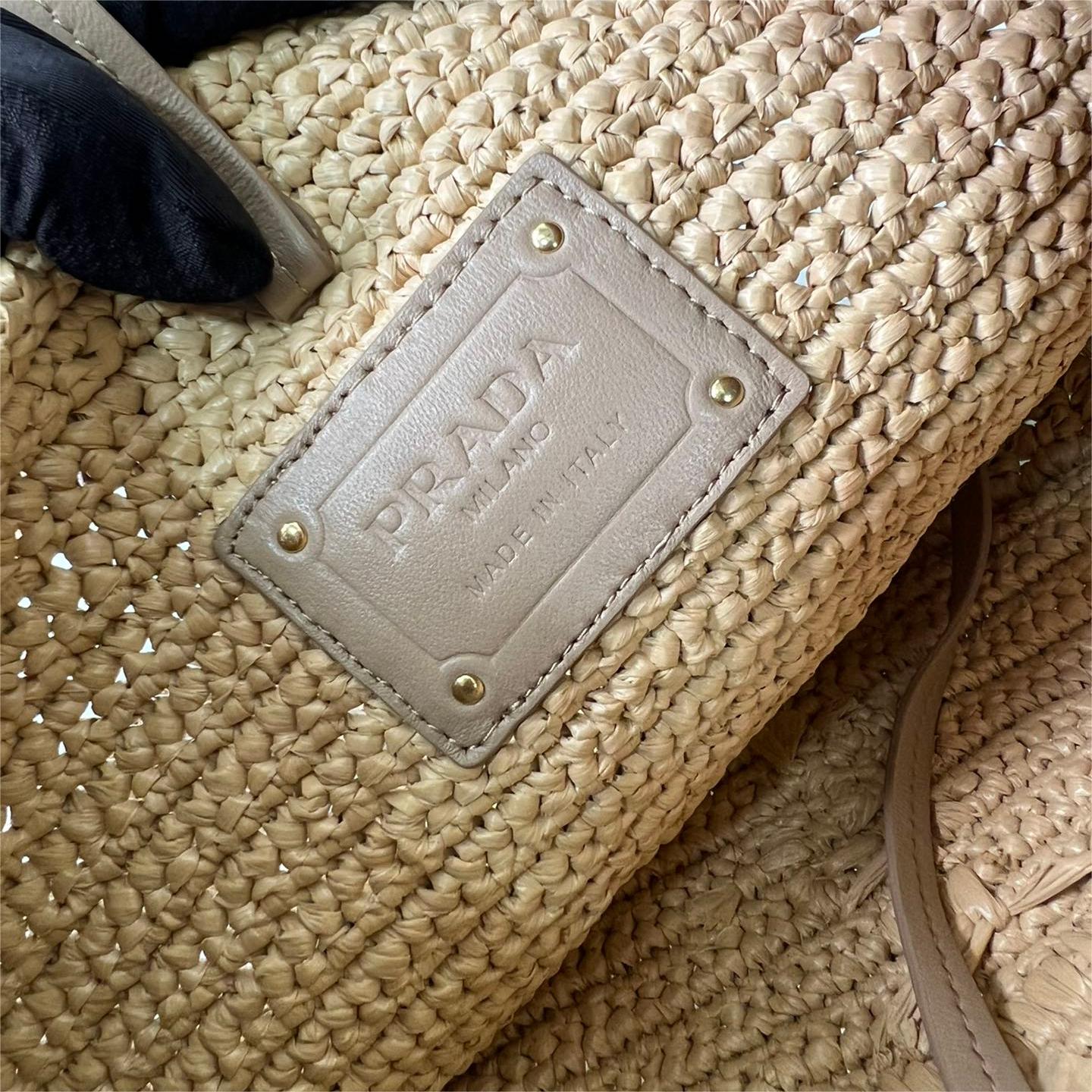 Prada-Straw shoulder bag