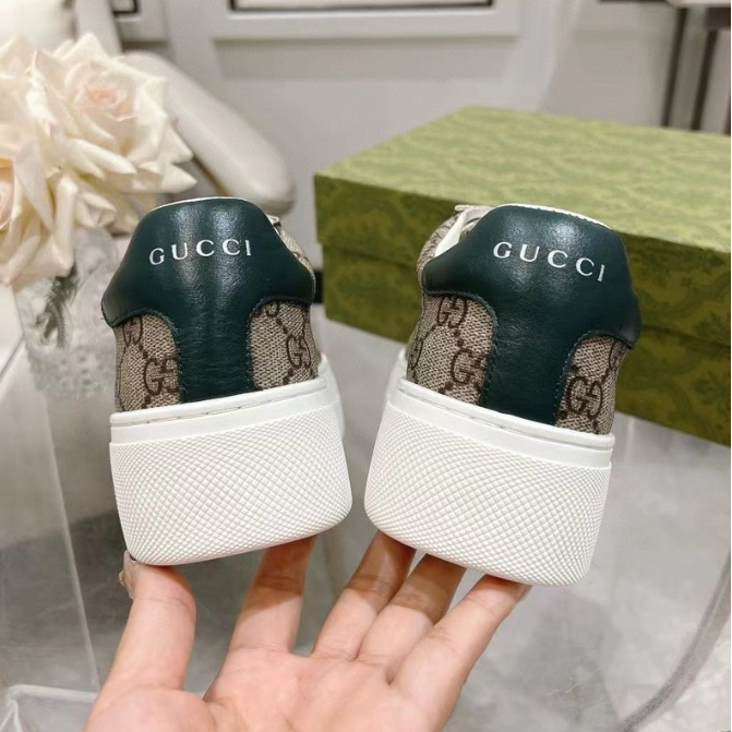 Gucci-Casual Thick Soled White Shoes