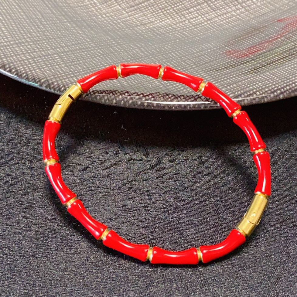 GUCCI - Red Bamboo Bracelet
