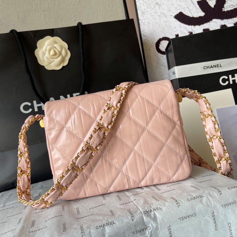 Chanel-Sheepskin Wide Shoulder Strap Shoulder bag