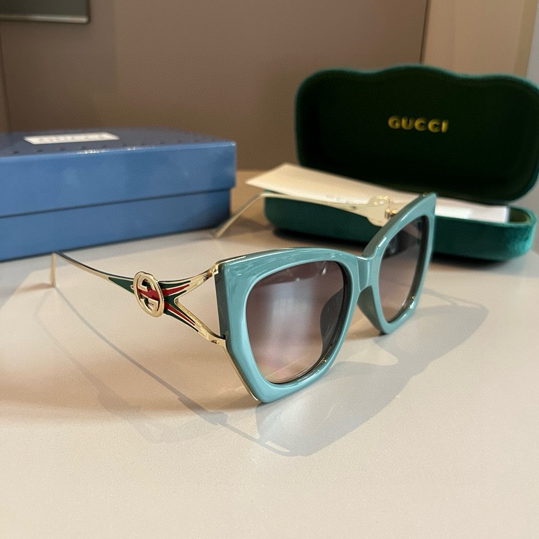 Gucci-Women's Small Round Frame Design Trendy Sunglasses