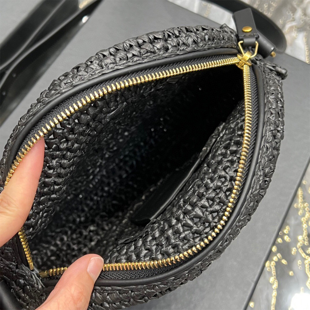 YSL-Round Cake Woven Bag