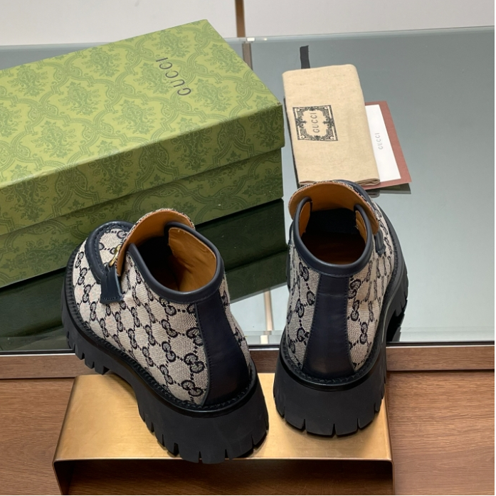 Gucci-Horse Collar Buckle Thick Soled Ankle Boots