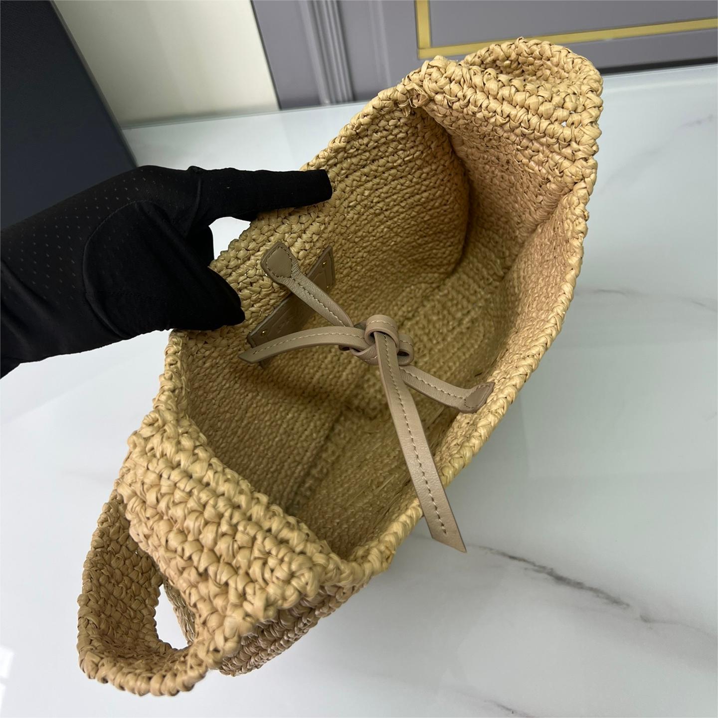 Prada-Straw shoulder bag