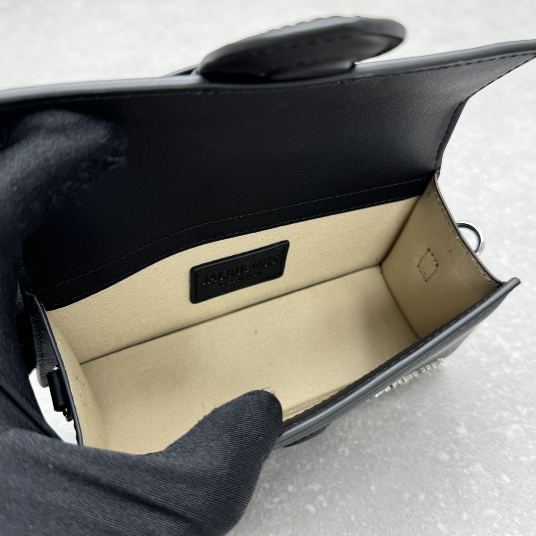 Jacquemus -Bamnino new black silver small crossbody bag