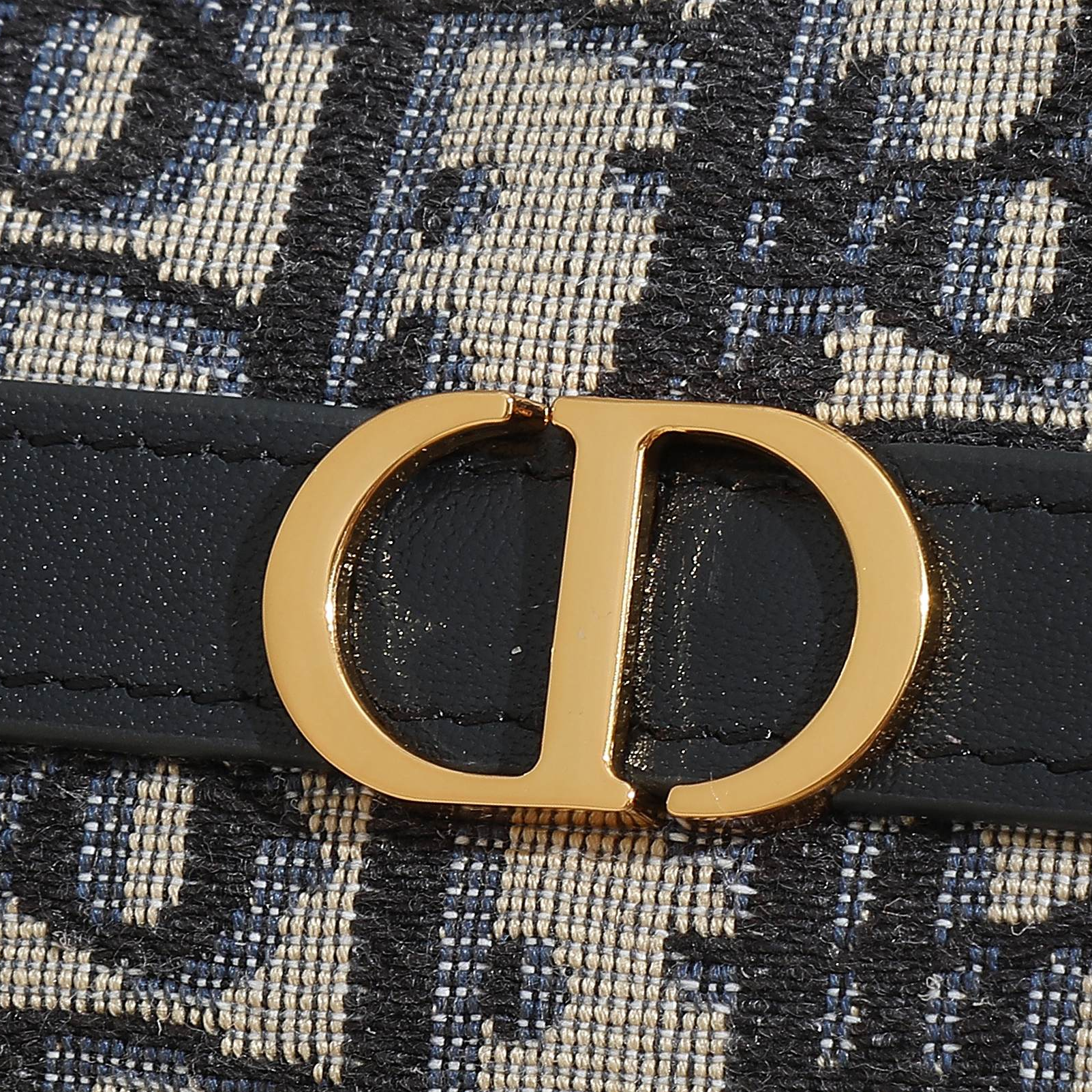 DIOR - 30 Montaigne Fabric and Cowhide Leather Dumpling Bag Handbag