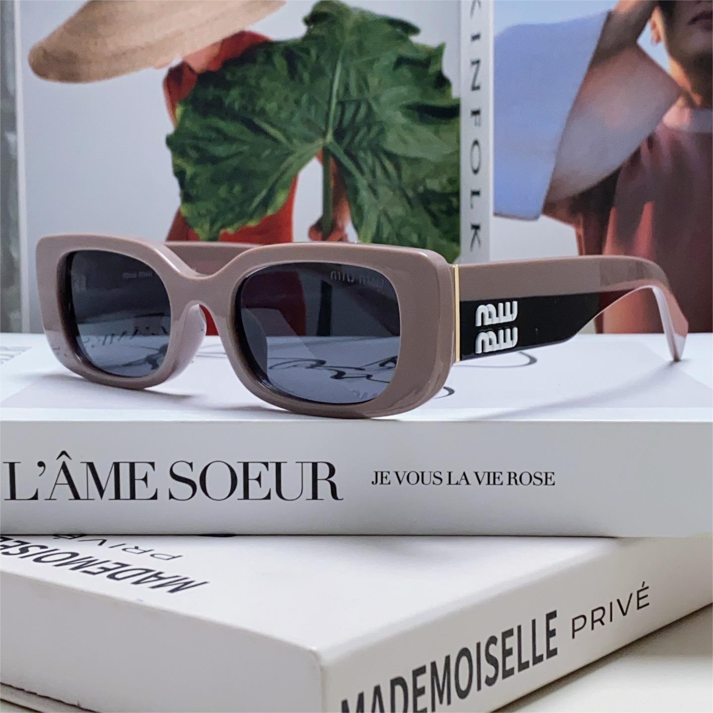 MiuMiu-2024 New Sunglasses Rectangular Women's Fashion Sunglasses