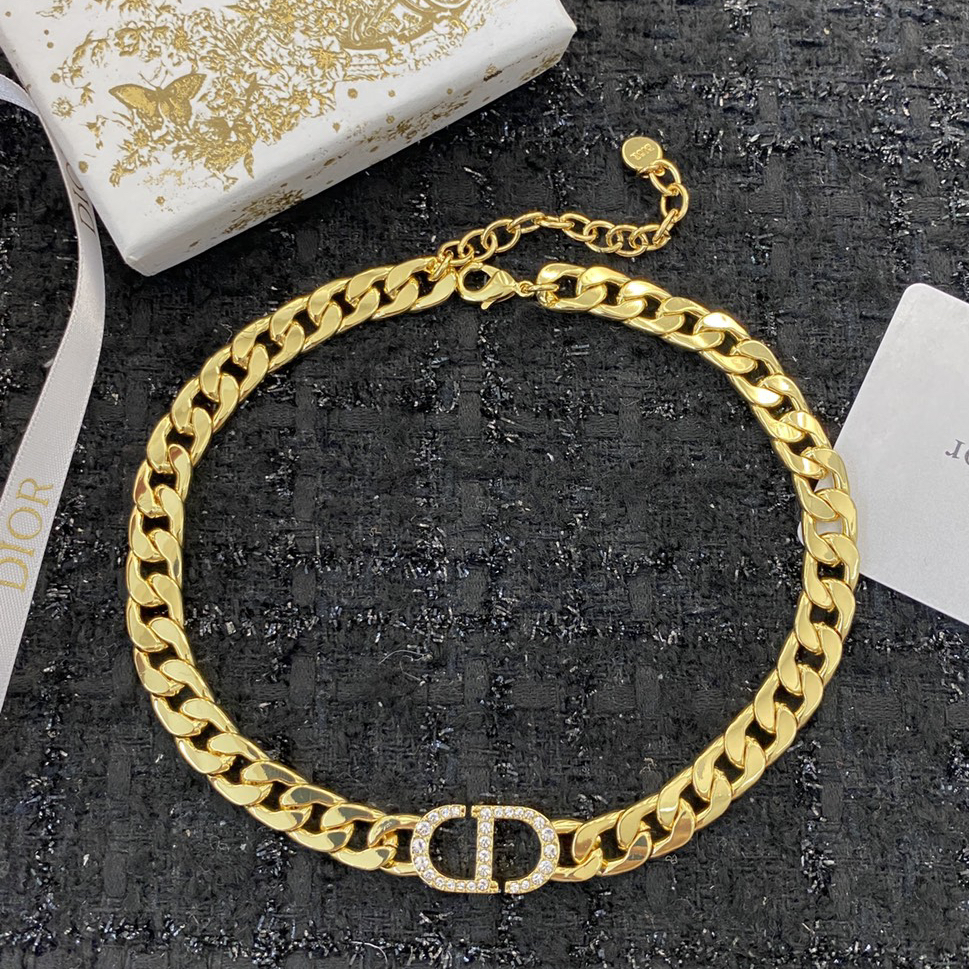 DIOR - Diamond Logo Necklace
