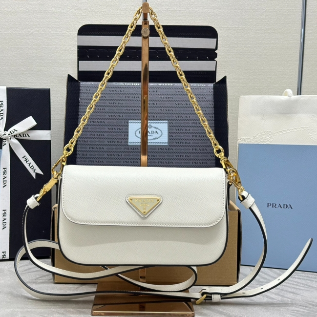 Prada-Chain Cowhide Mini Handbag