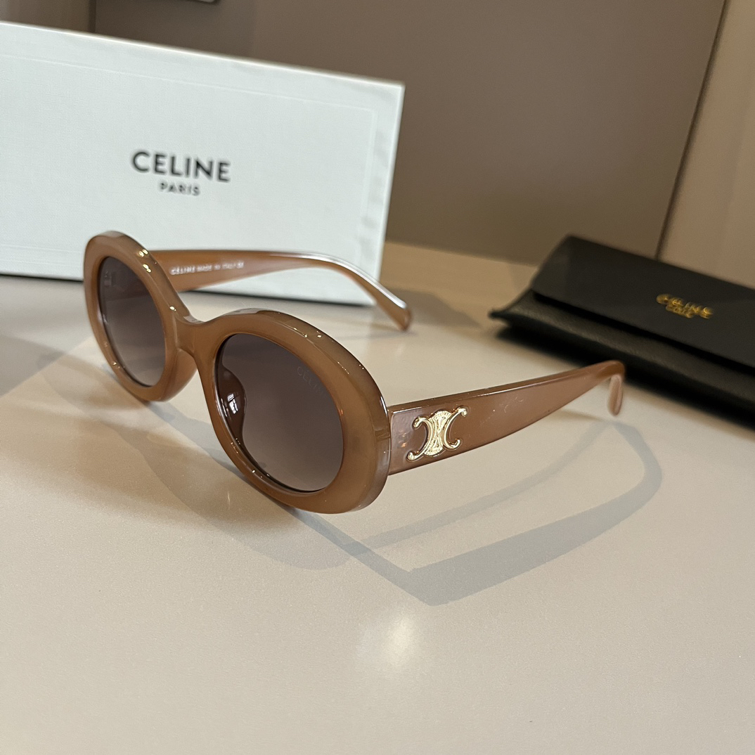 Celine-cat eye brown sunglasses