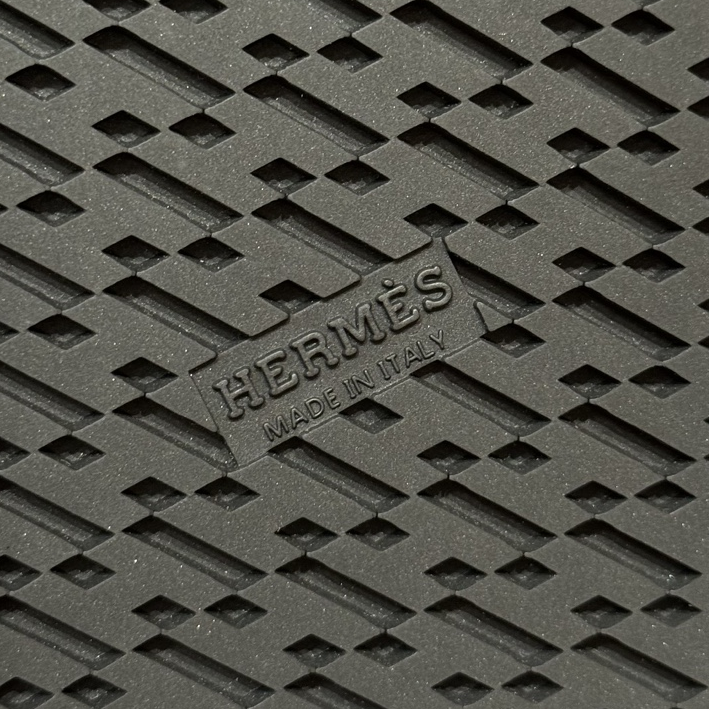 Hermes-Go Mule Black Suede Calfskin Slides