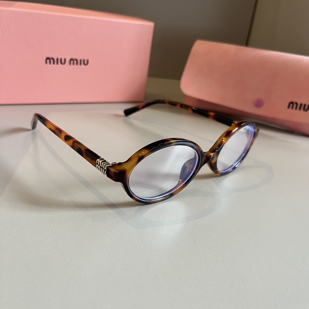 MiuMiu-2024 new retro oval frame sunglasses
