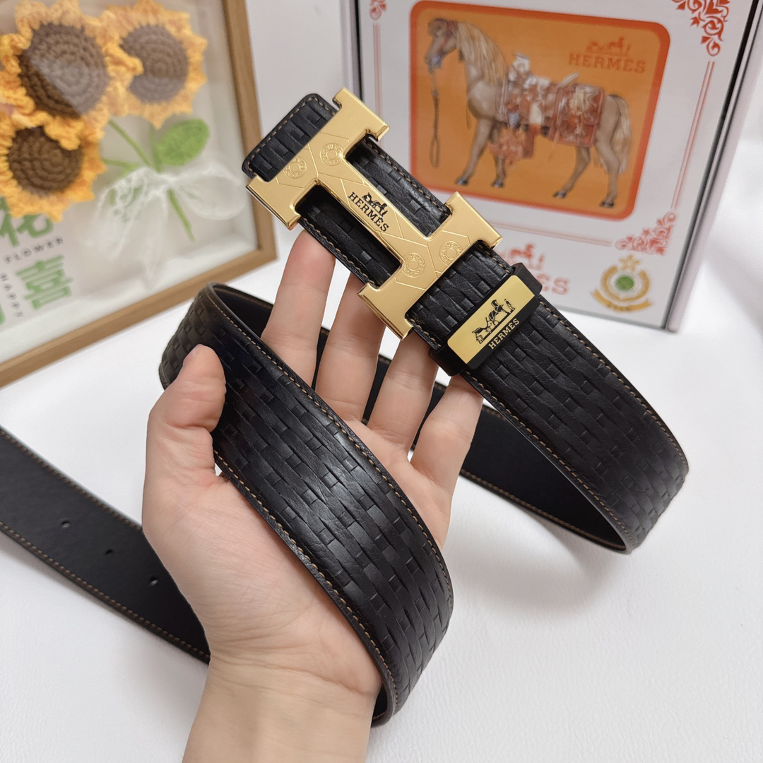 Hermes-cowhide belt
