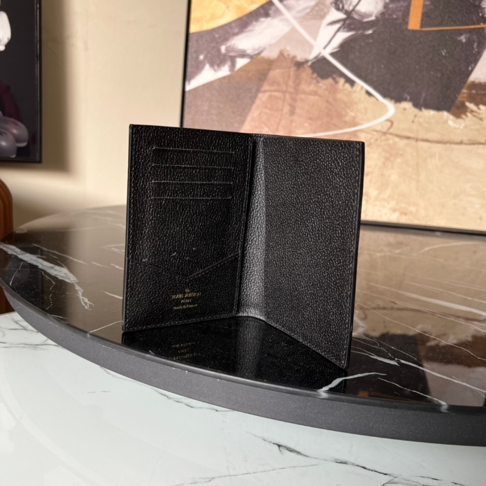 LV-Cowhide Lychee Pattern Embossed Clip