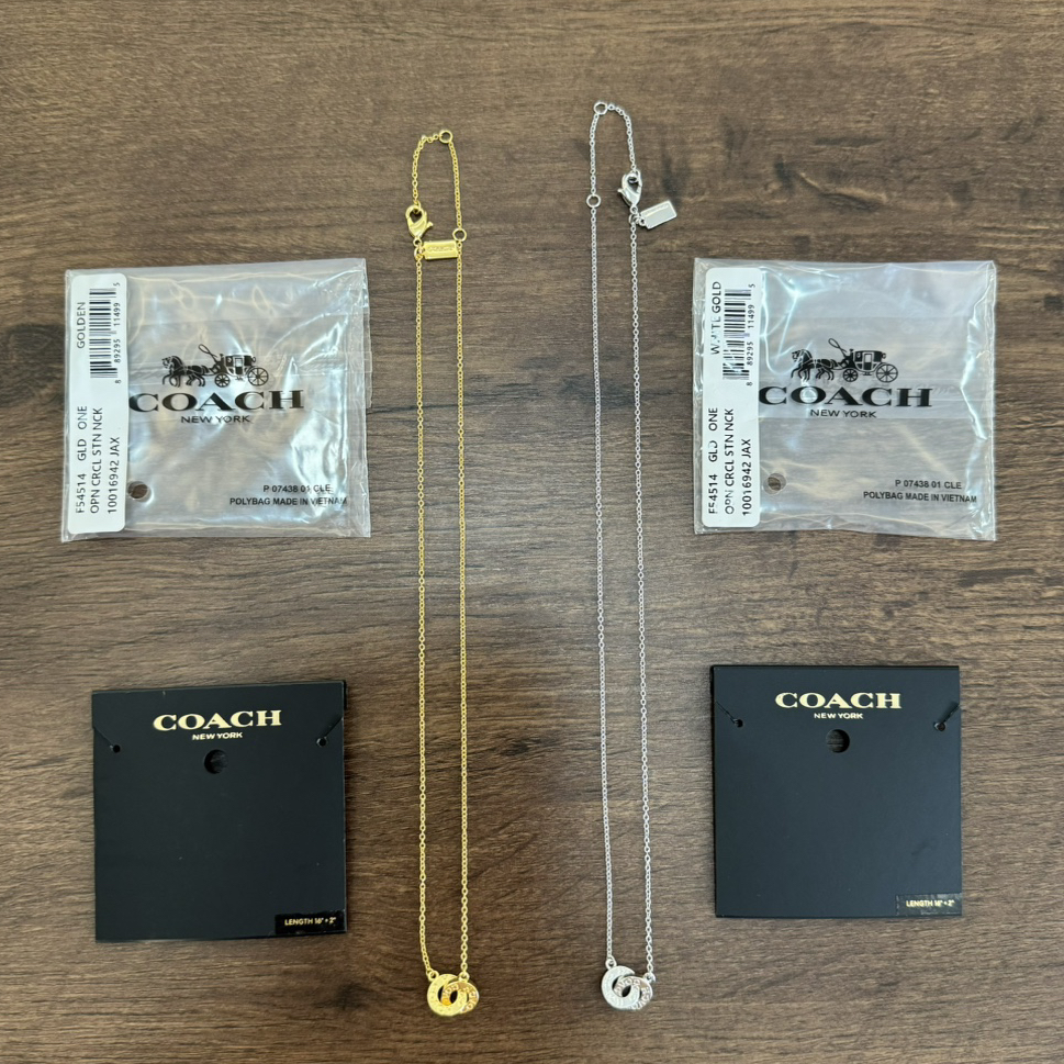 COACH - Double Circular Letter Necklace