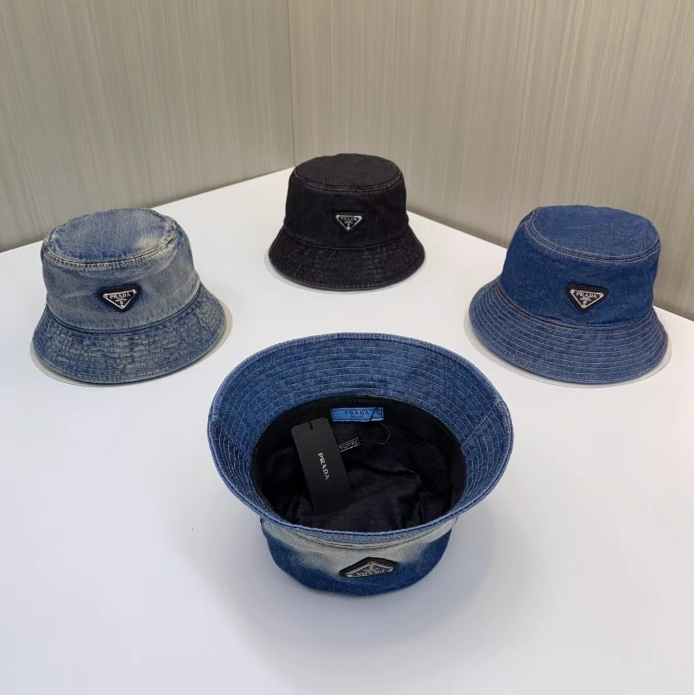 Prada-Classic Denim Fisherman Hat