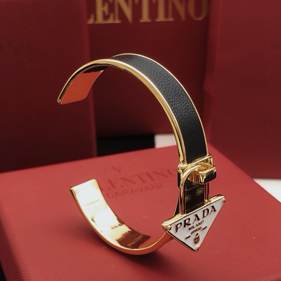 PRADA - Logo Brass Bracelet