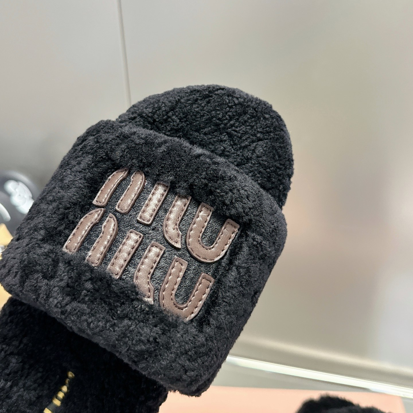 MIU MIU - Thick-soled Furry Slippers