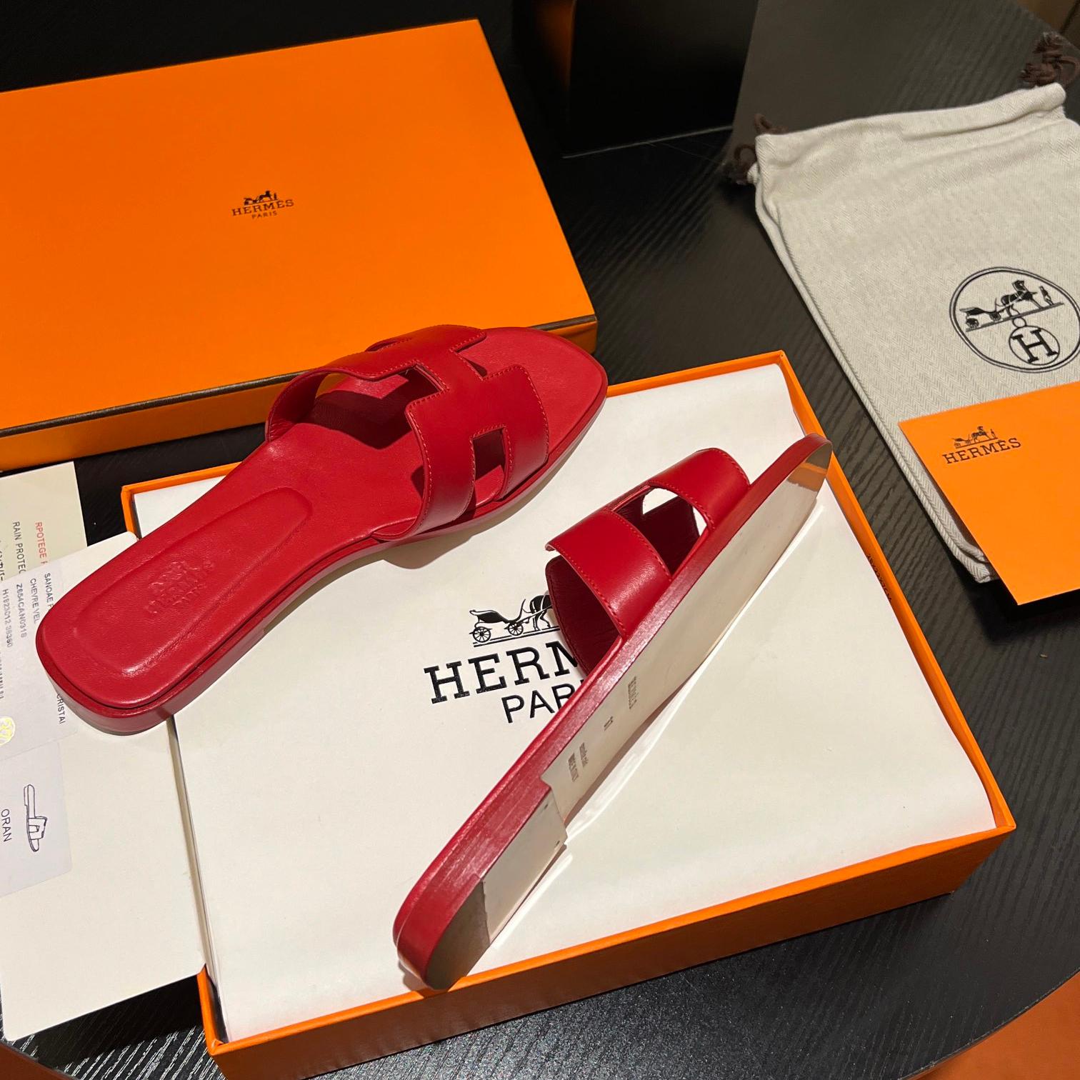 Hermes-Plain series H slippers