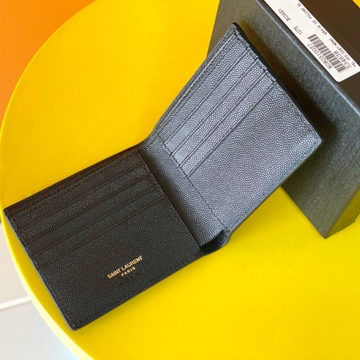 YSL-Caviar and Calf Leather Wallet