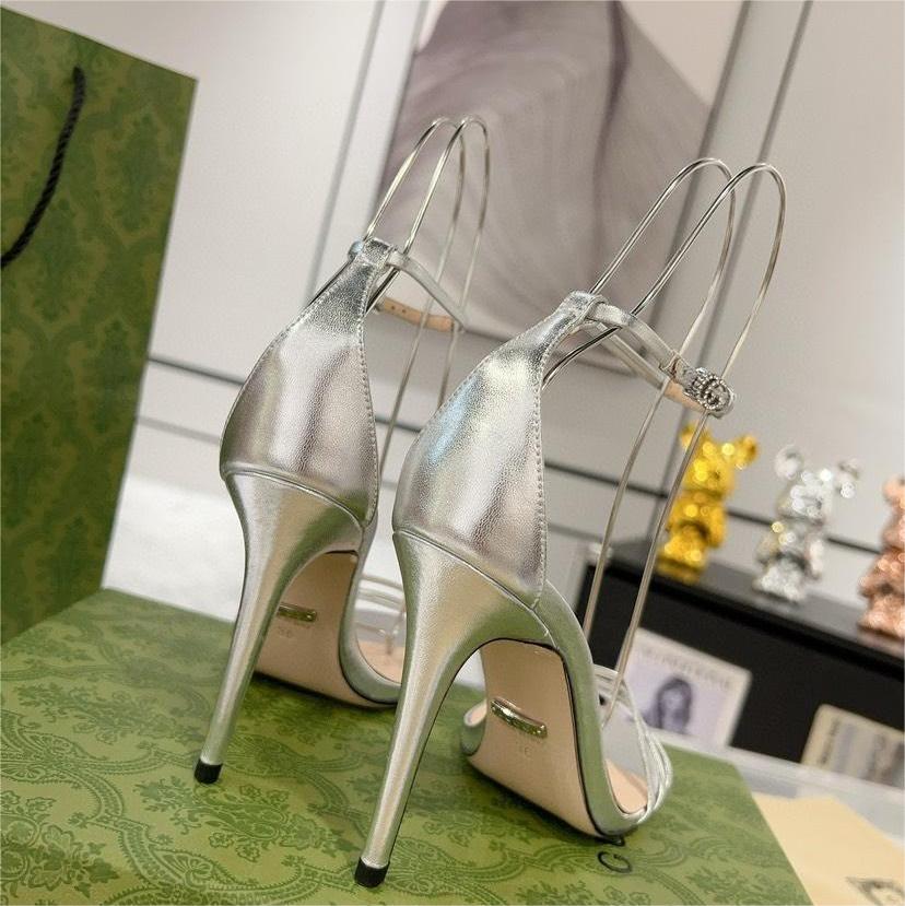 Gucci-23ss women's buckle high-heeled sandals