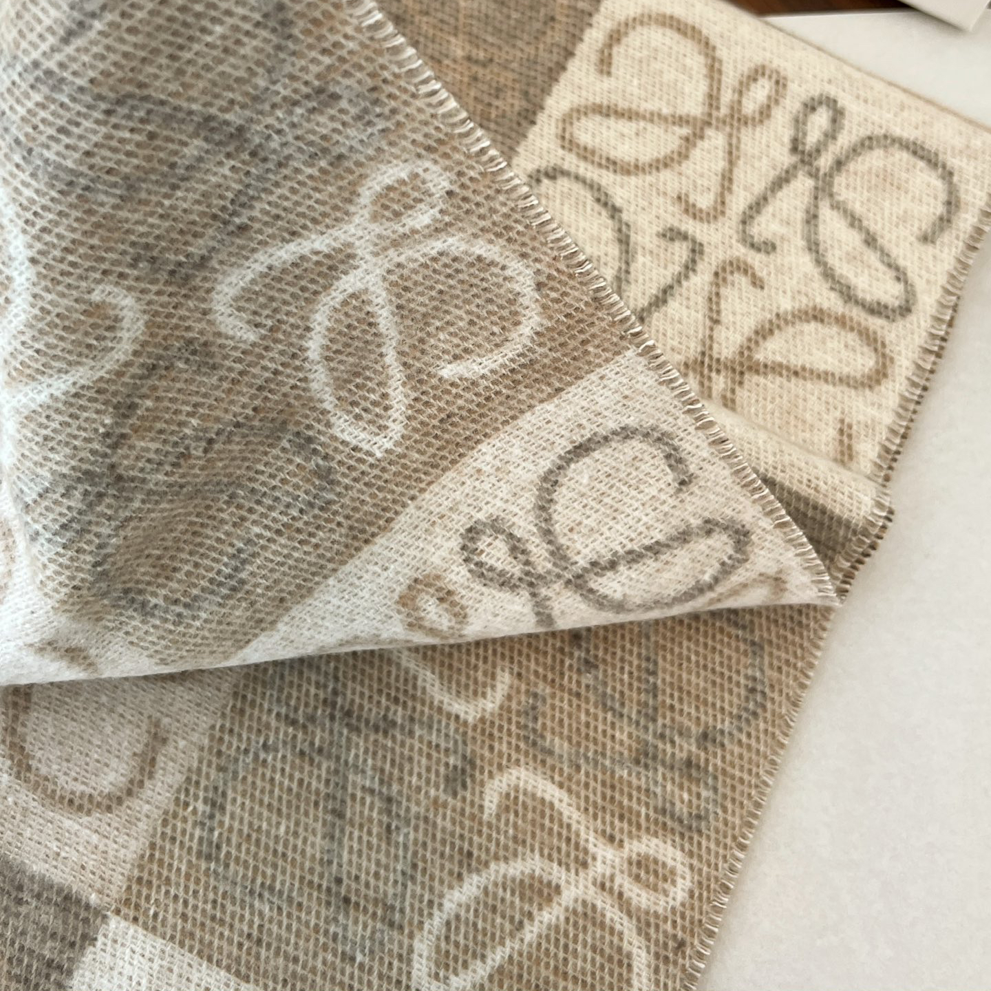 LOEWE - Checkerboard wool and cashmere scarf