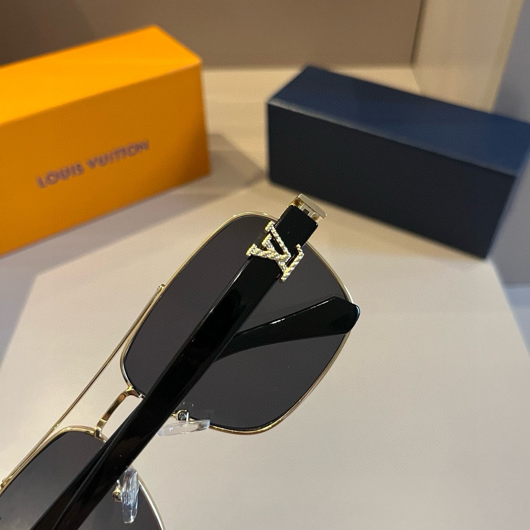 LV-Classic Metal Single Beam Pilot Fashion Sunglasses