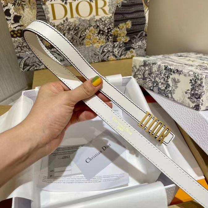 Dior-Calf leather soft waistband