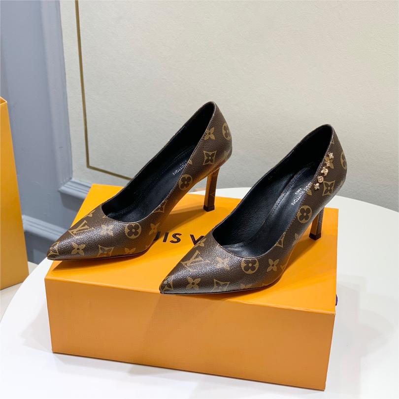 LV- signature monogram heels