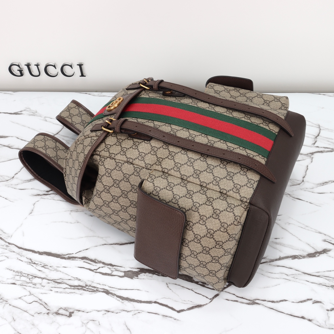 Gucci-GG Supreme Ophidia Series Backpack