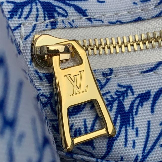 LV-by the Pool on the Go Medium Blue Tote Bag