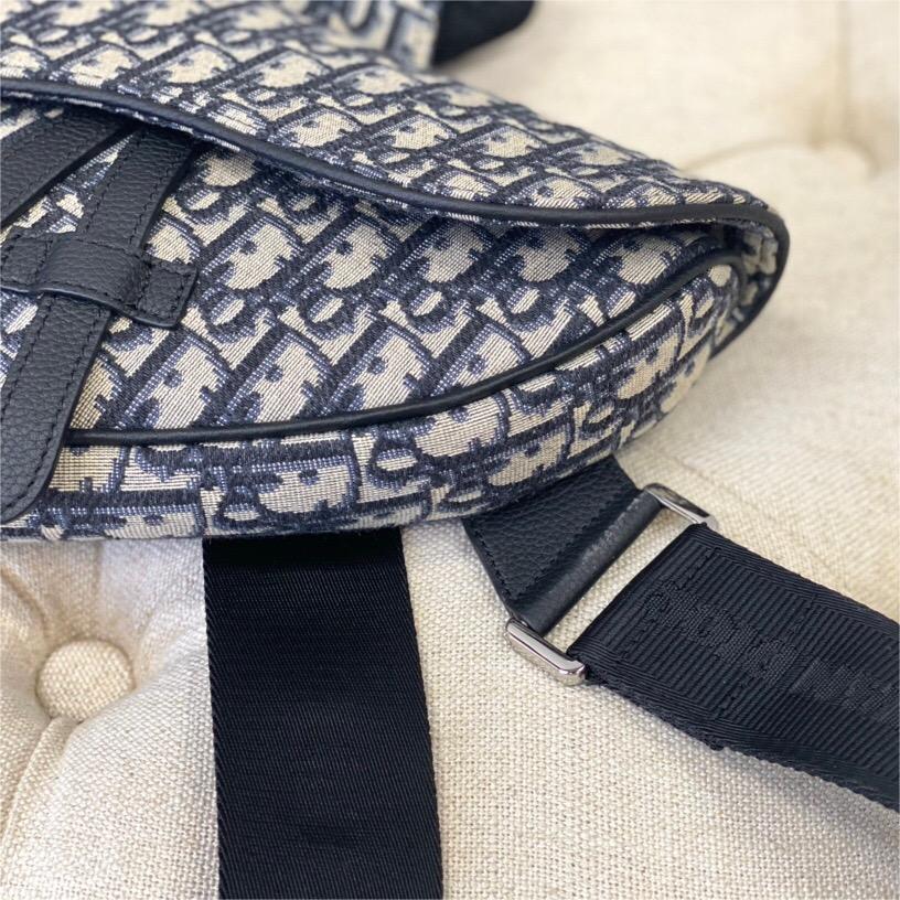 Dior-Canvas blue waist bag