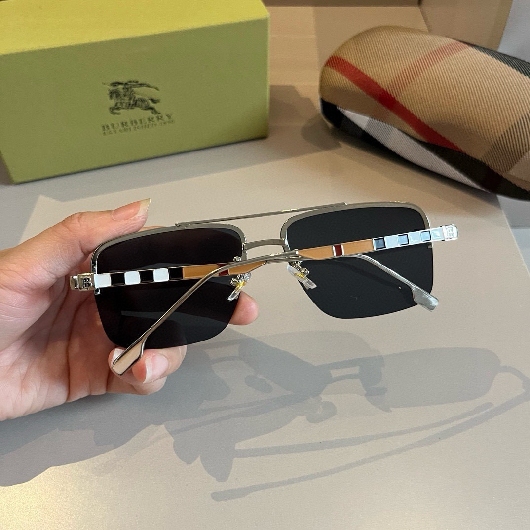 Burberry-New one-piece driving mirror Sunglasses