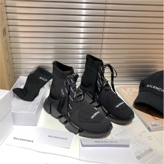 Balenciaga-Classic Popular Socks Sports Anti Slip Knitted Yarn Tube Shoes
