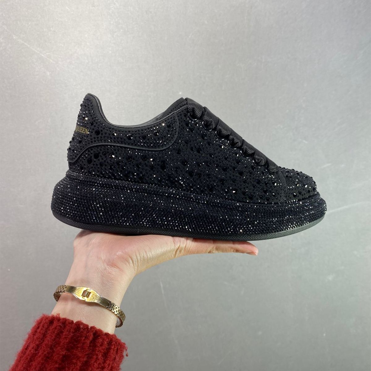 Alexander Mcqueen-pure black diamond sneakers