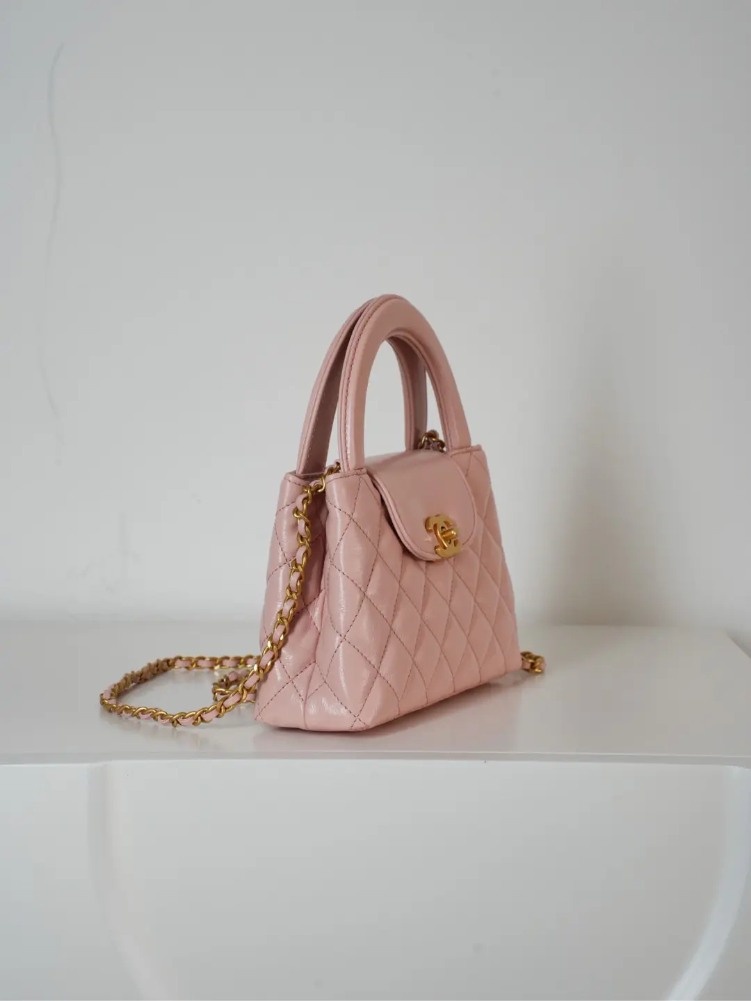 Chanel 23k Kelly shopper oil wax pink