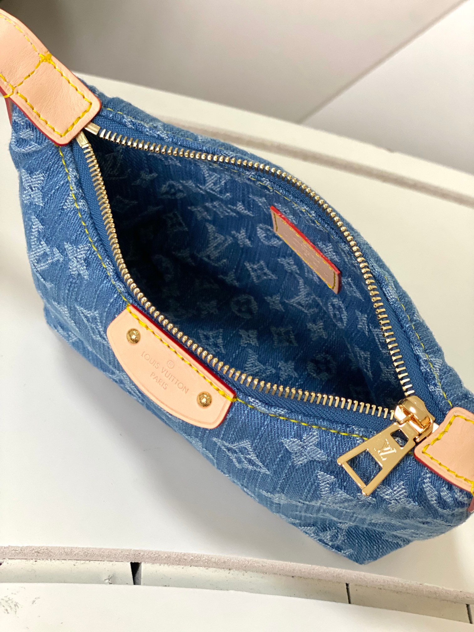 LV Denim Blue Pochette Handbag