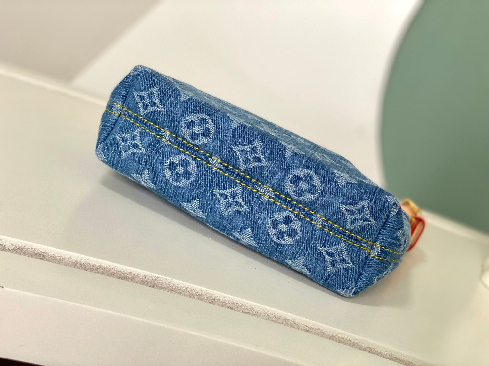 LV Denim Blue Pochette Handbag