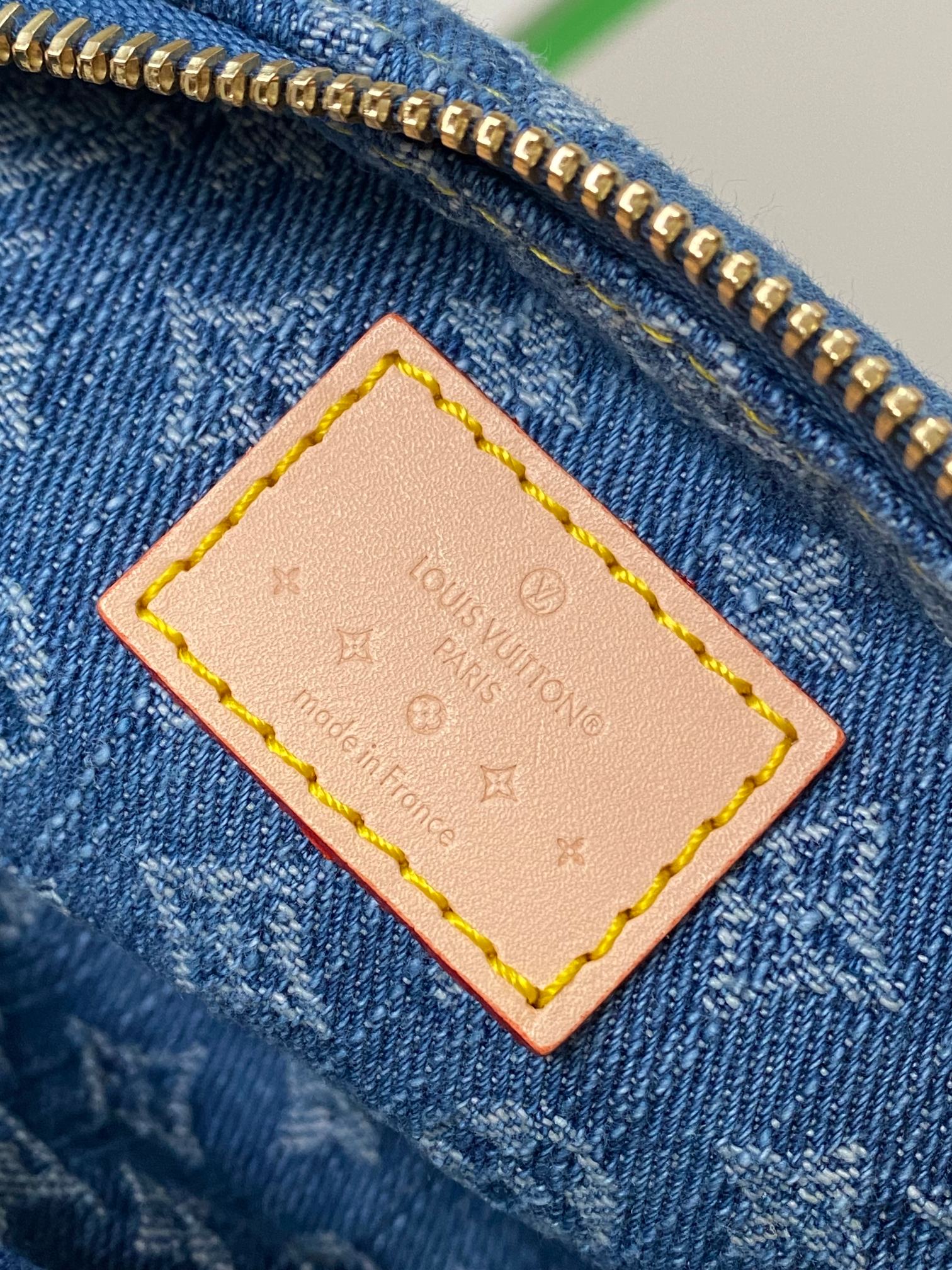 LV Denim Blue Pochette Handbag