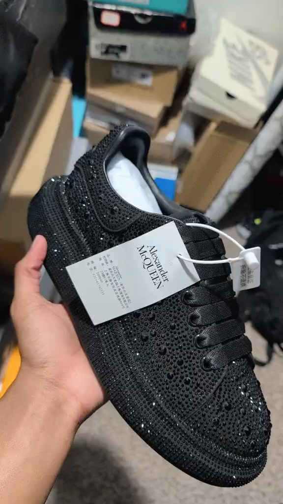 Alexander Mcqueen-pure black diamond sneakers
