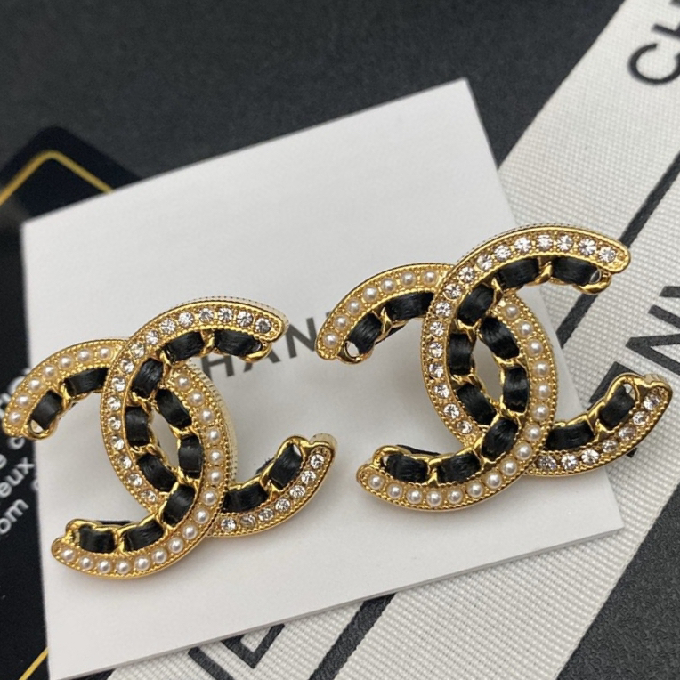 Chanel logo earrings