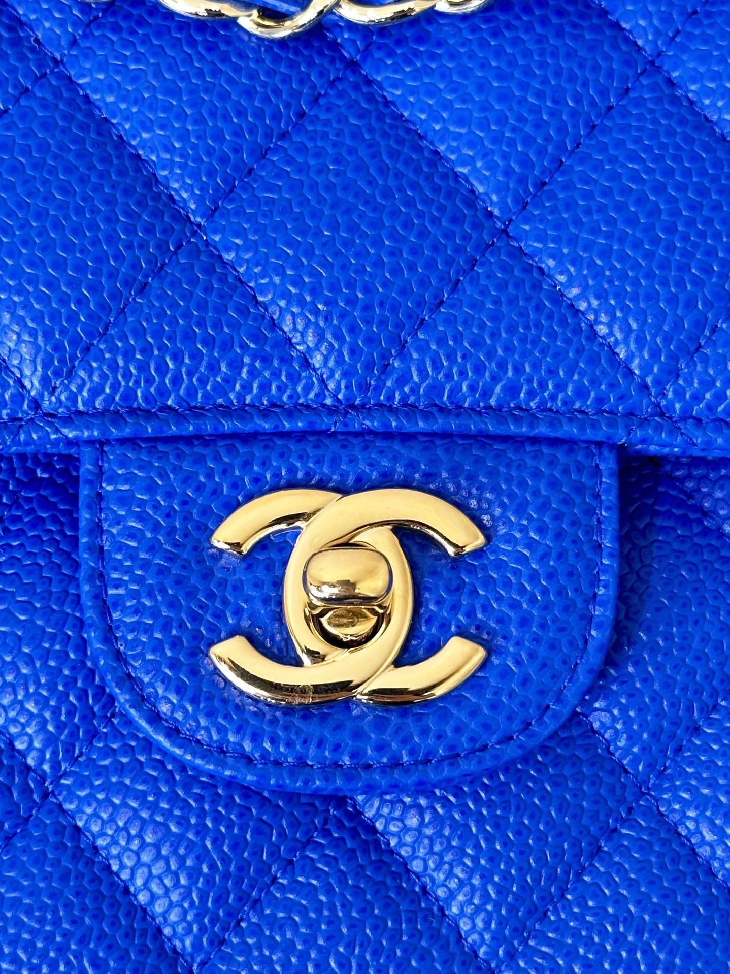 CHANEL - Classic Flap Medium Size Klein Blue Flap  Bag