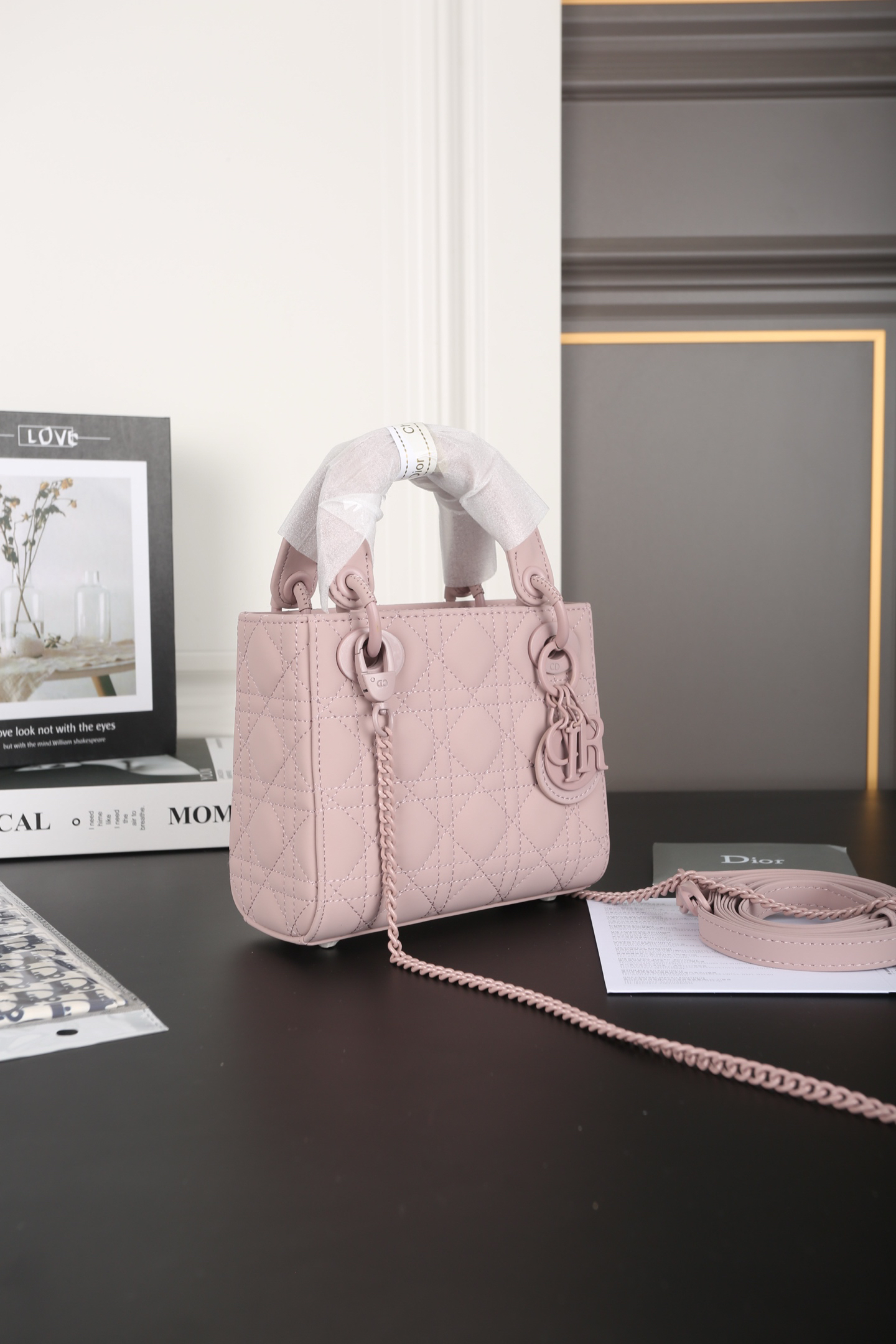 Dior - Lady Dior Mini Pink Bag