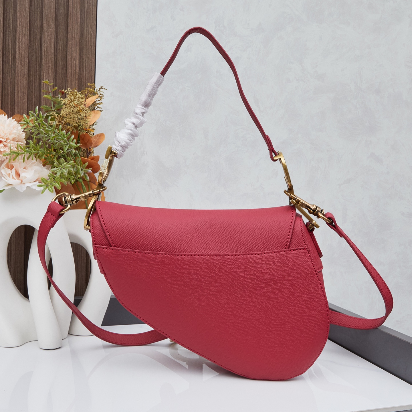 Dior - Saddle Cowhide Leather Handbag Shoulder bag