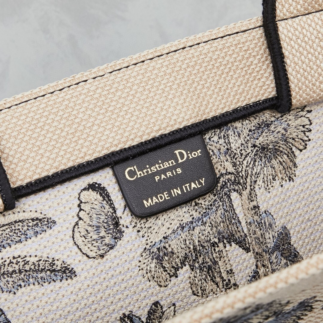 Dior - Book Tote Bag Dioriviera Broderie Toile de Jouy Palms