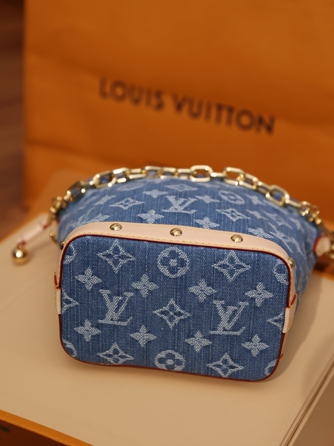 LOUIS VUITTON - LV Nano Noé Bucket Bag Crossbody Shoulder Bag Blue