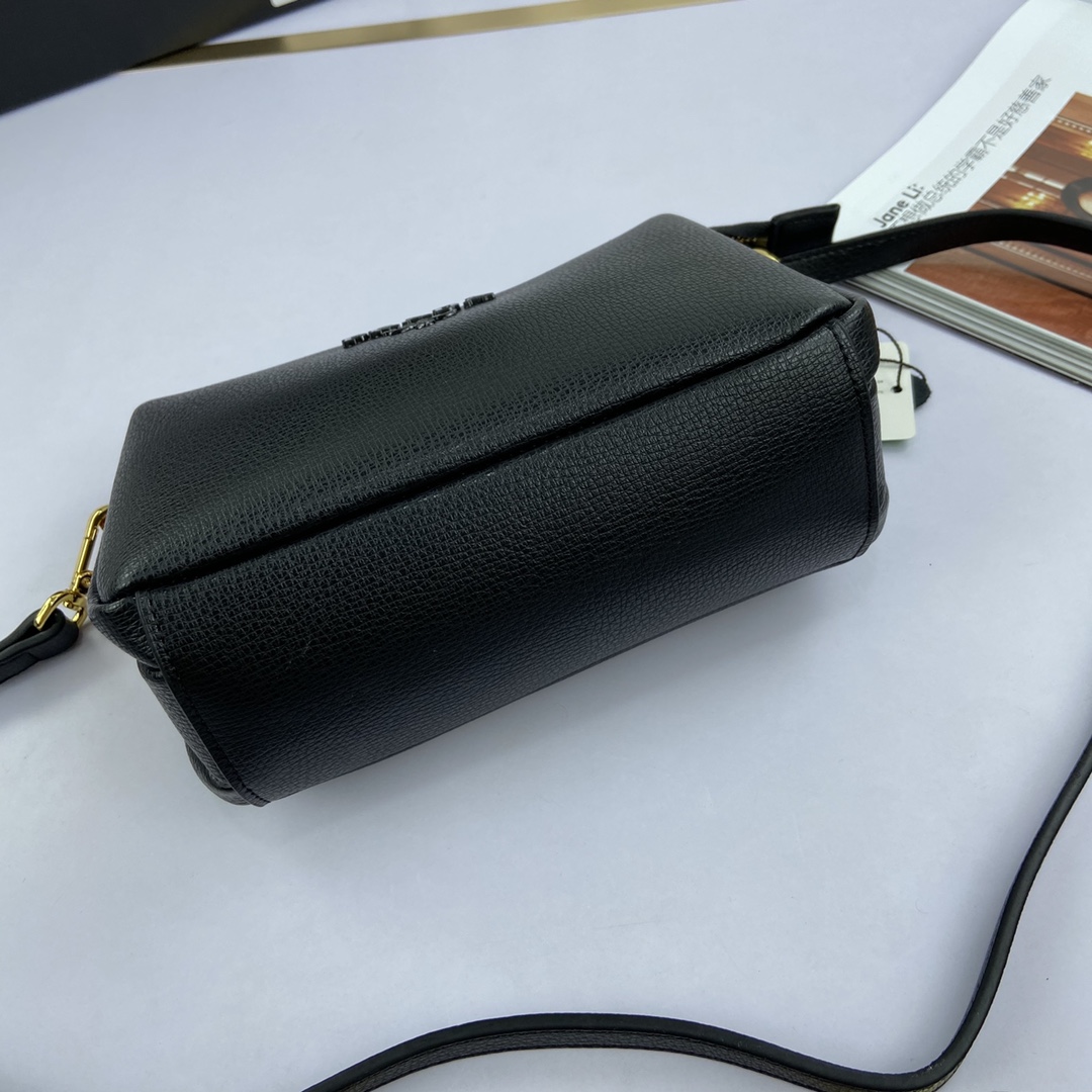 PRADA - Milano Logo Leather Shoulder Bag White/Pink/Black