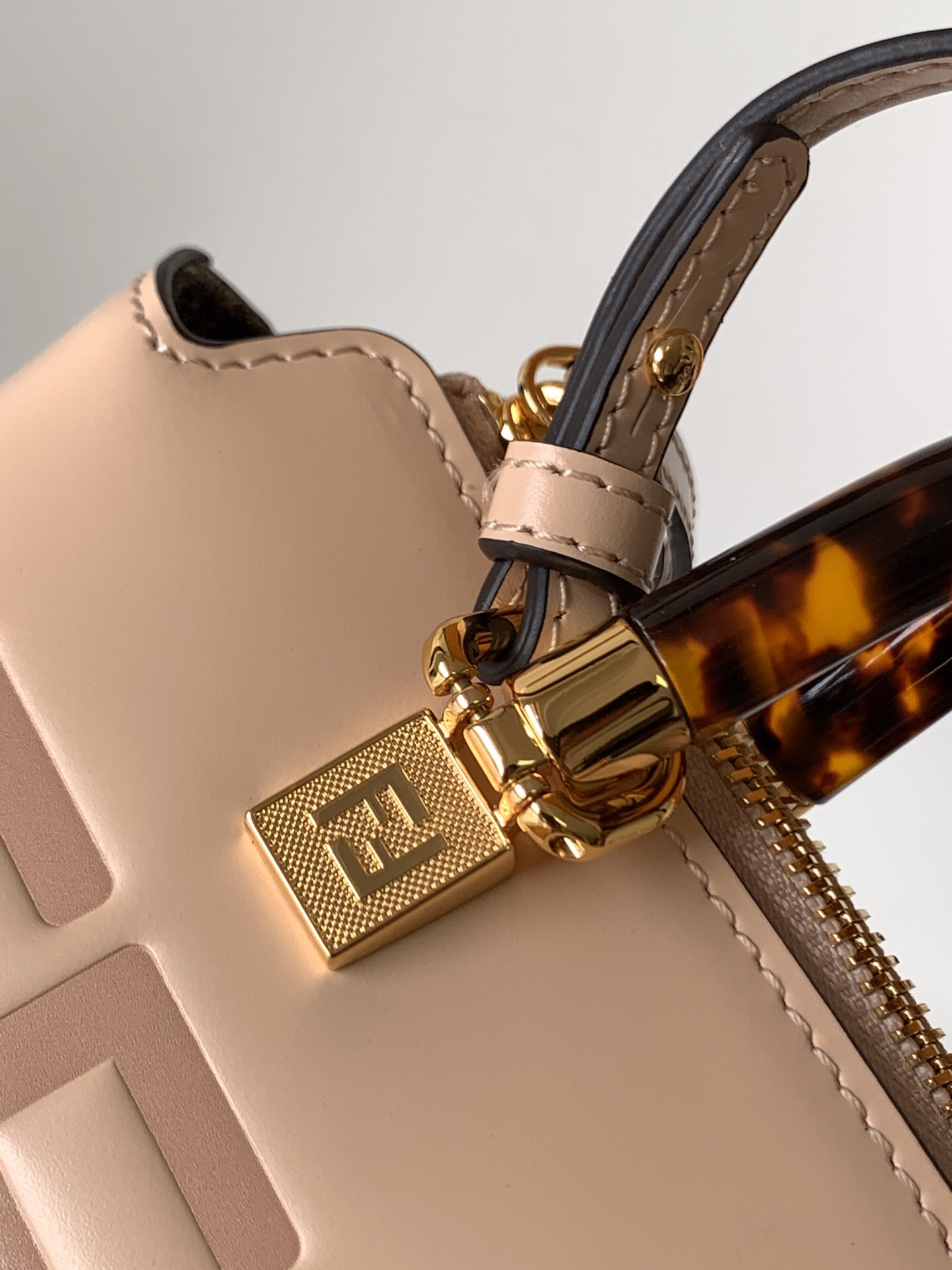 FENDI - By The Way Series Calfskin Boston Bag Shoulder Crossbody Handbag Mini Bag Pink